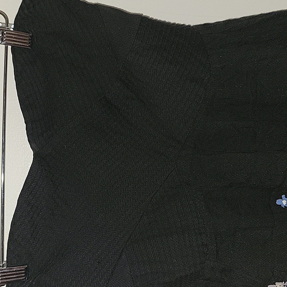 KimChi Blue Floral Strapless Black Dress SZ M - Picture 2 of 5